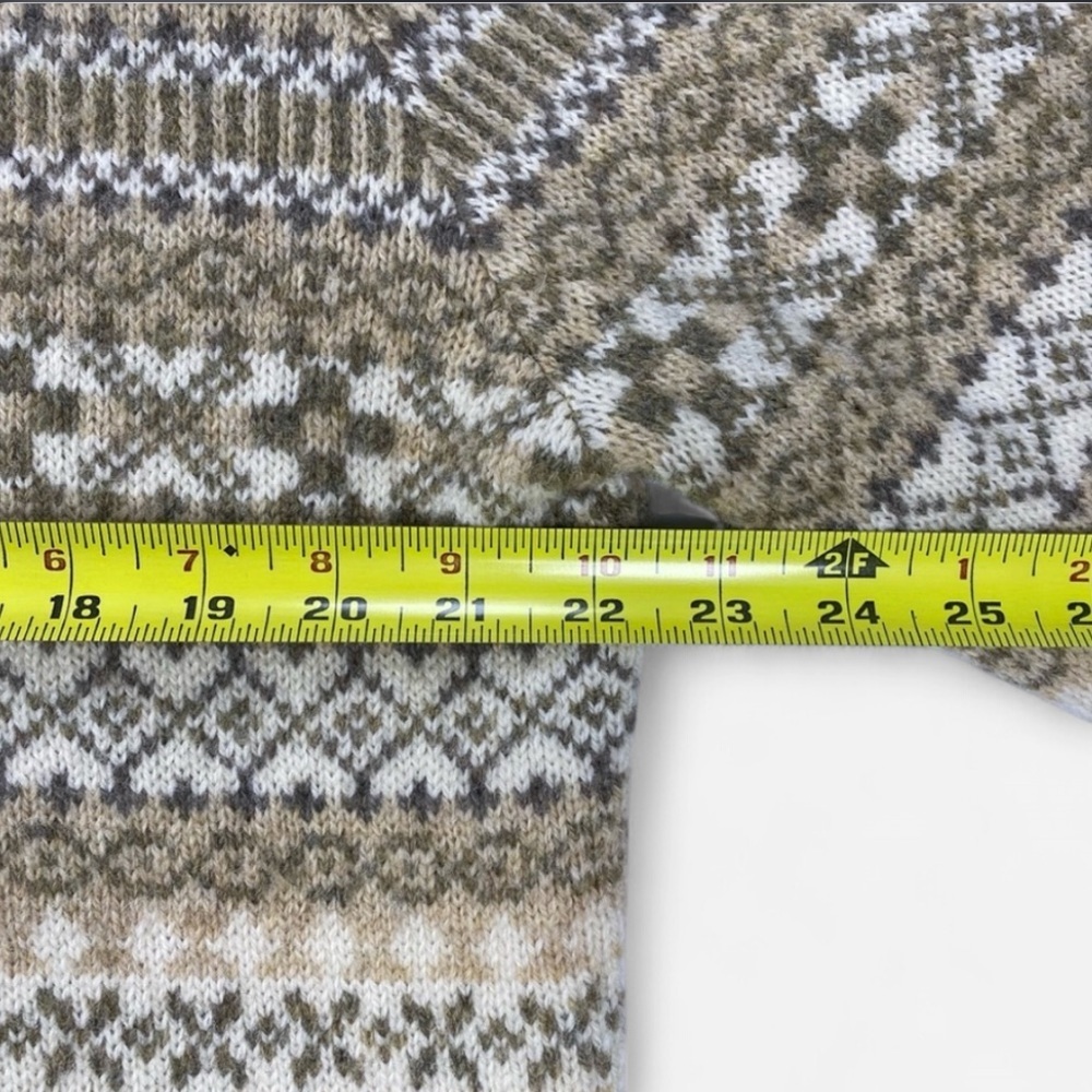 Susan Bristol Women’s Zip-Up Sweater with Faux Fur Trim Tan 100% Wool Size XL - Picture 9 of 10